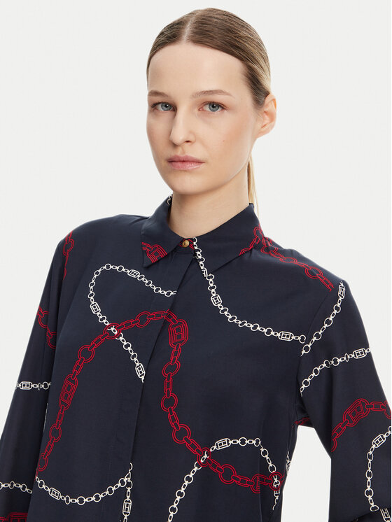 Tommy Hilfiger Tommy Hilfiger Cămașă WW0WW44045 Bleumarin Relaxed Fit