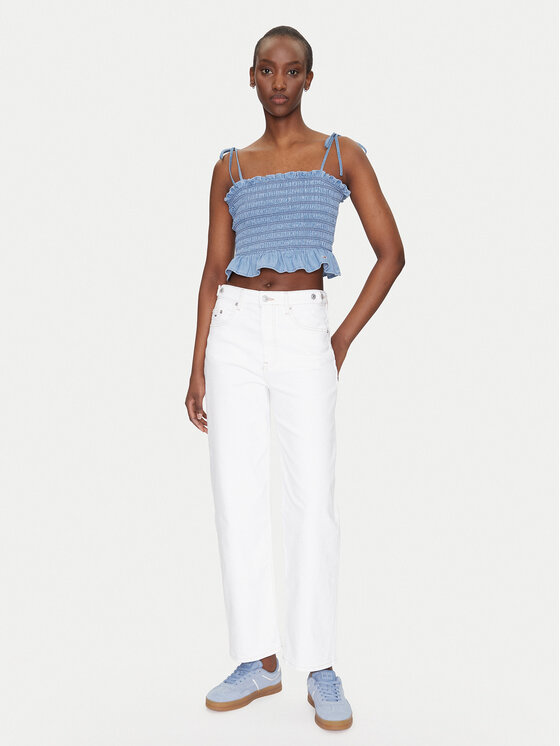 Tommy Jeans Tommy Jeans Jeansy Layla DW0DW20018 Biały Straight Fit