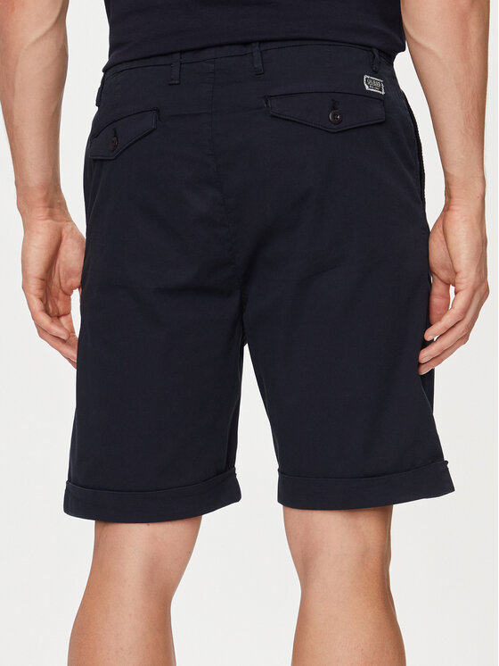 Guess Guess Szorty materiałowe Noah M4GD14 WG3QA Granatowy Slim Fit