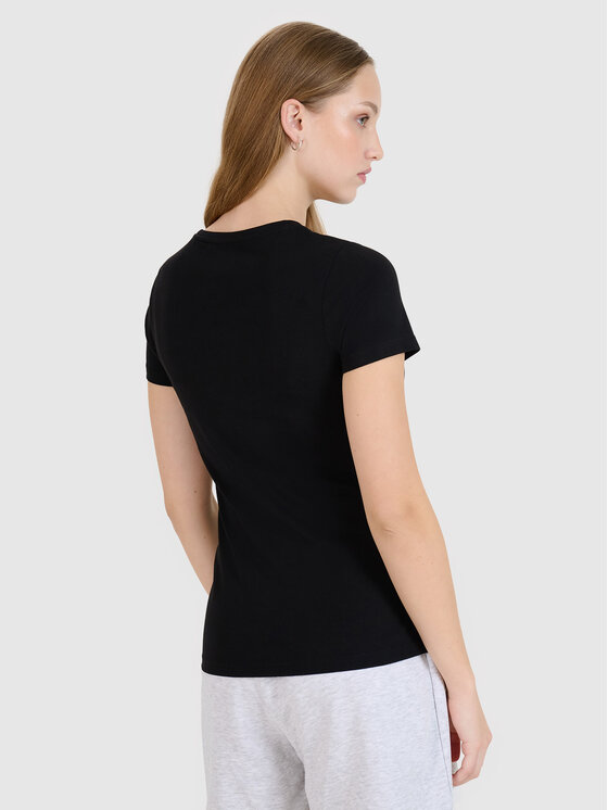 4F 4F Tričko NOS Čierna Slim Fit