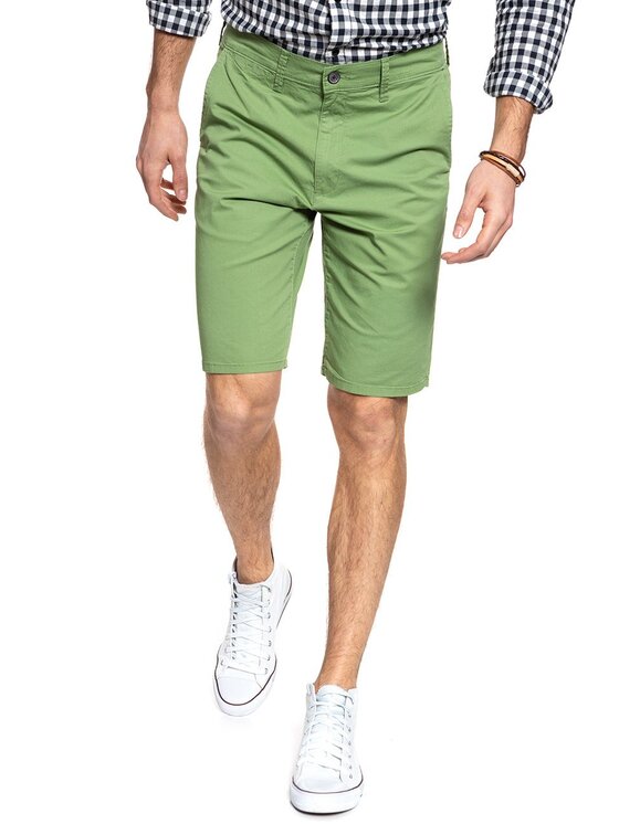 Wrangler Wrangler Pantaloncini di tessuto CHINO SHORT Verde Slim Fit