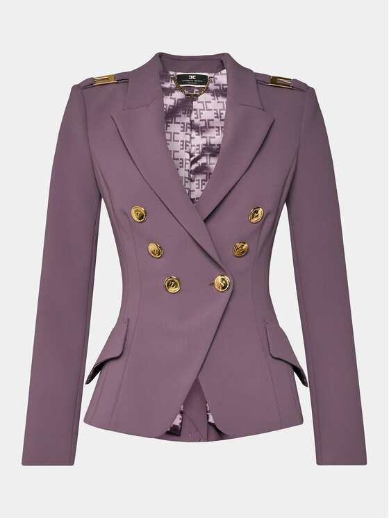 Elisabetta Franchi Elisabetta Franchi Zakó GI-061-36E3-V600 Lila Slim Fit