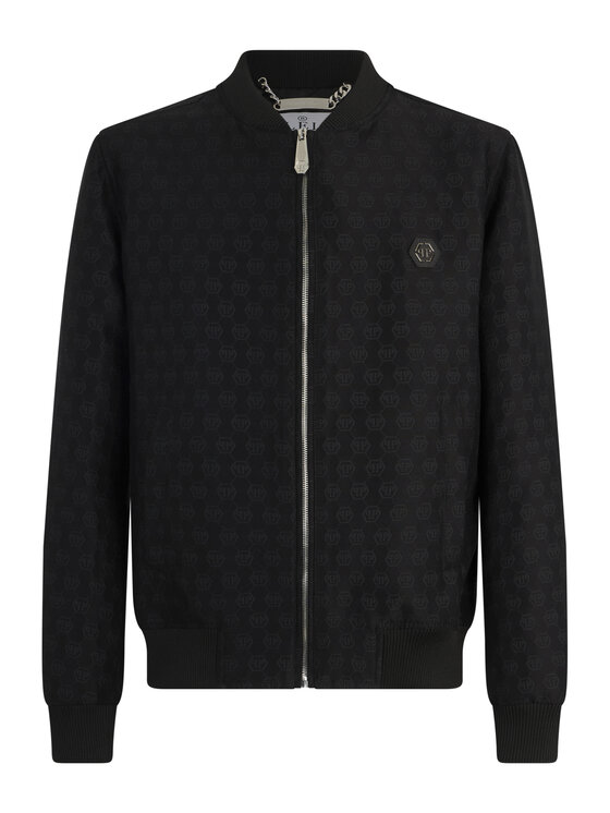 PHILIPP PLEIN PHILIPP PLEIN Kurtka bomber 30567 Czarny Regular Fit