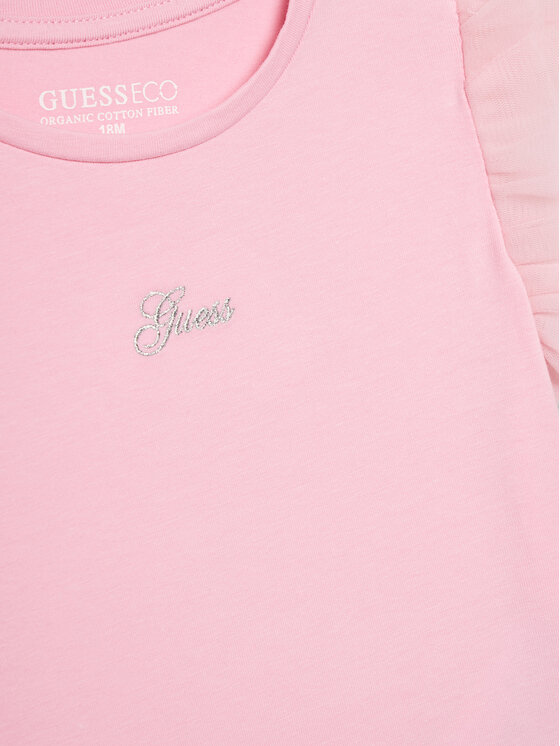 Guess Guess Bluzka K5GI18 K6YW4 Różowy Regular Fit