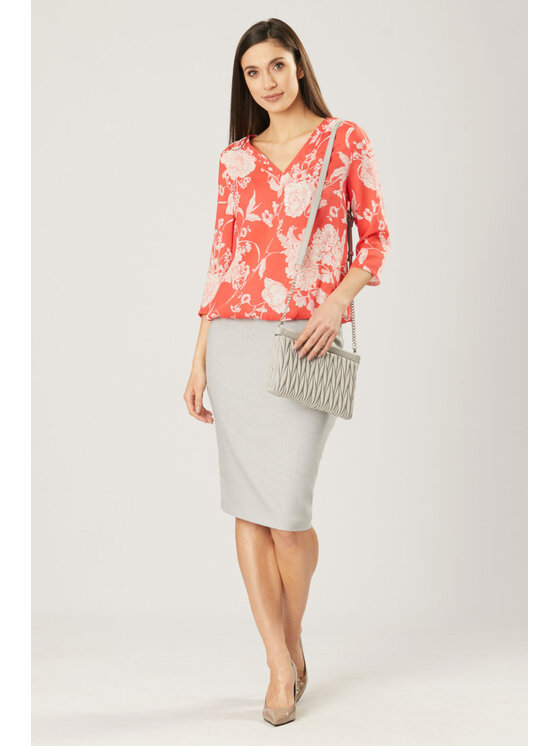 QUIOSQUE QUIOSQUE Halenka PEACHY SHIRT Korálová Regular Fit