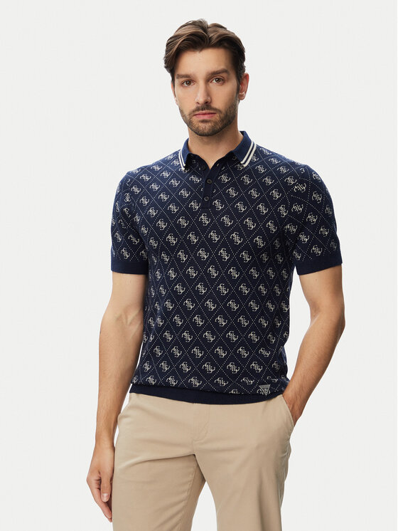 Guess Guess Polo M6YR10 Z0915 Tumši zils Regular Fit