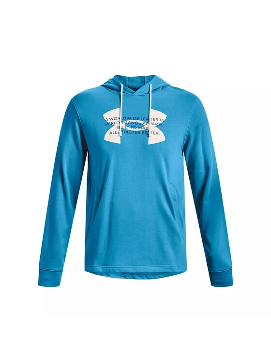 Under Armour Under Armour Bluza UA Rival Terry Logo Hoodie Niebieski Loose Fit