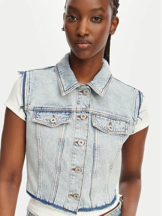 HUGO HUGO Prsluk Garis B 50557076 Svijetlo plava Regular Fit