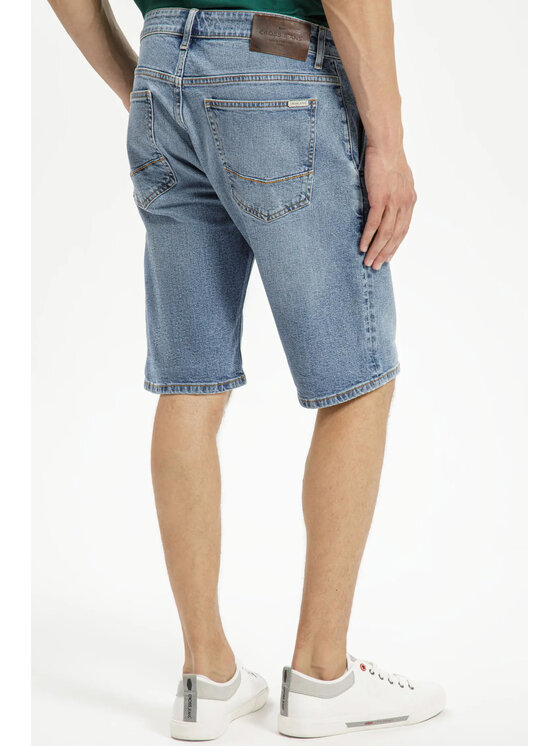 Cross Jeans Cross Jeans Szorty jeansowe A 565-187 Niebieski Regular Fit