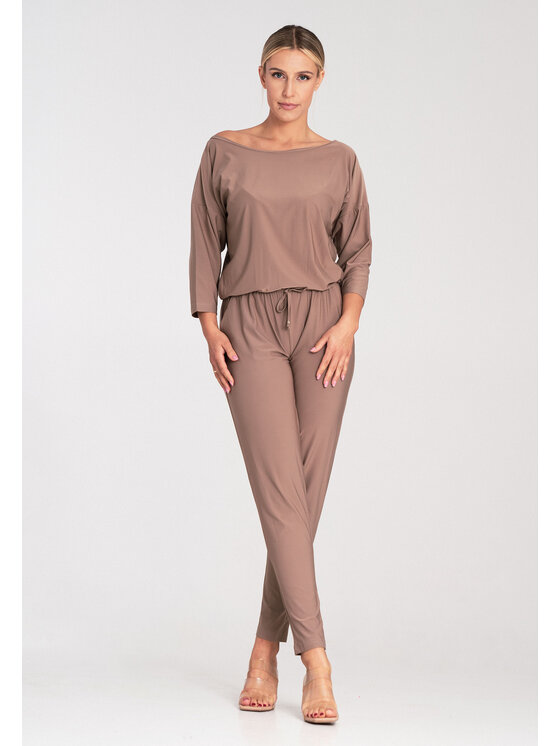 FIGL FIGLFIGL Jumpsuit M1030 Beige Regular Fit