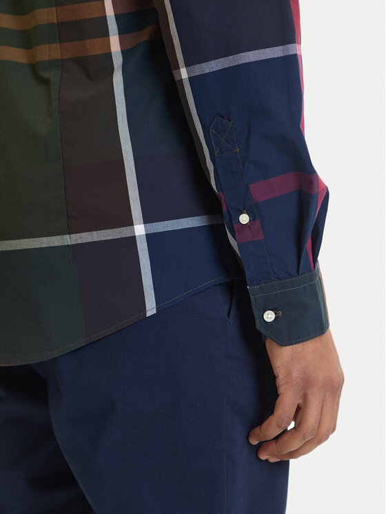 Barbour Barbour Košile Harris MSH5071TN11 Zelená Tailored Fit
