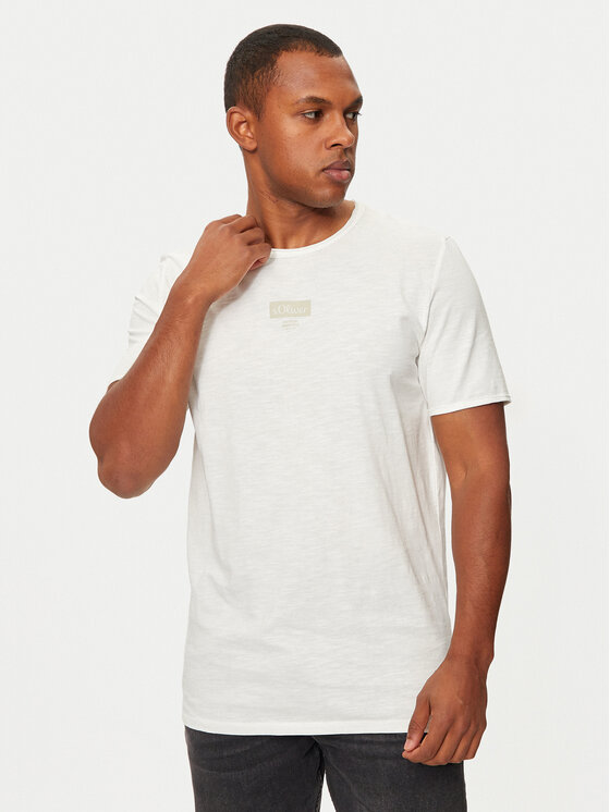 s.Oliver Tričko 2150054 Biela Regular Fit
