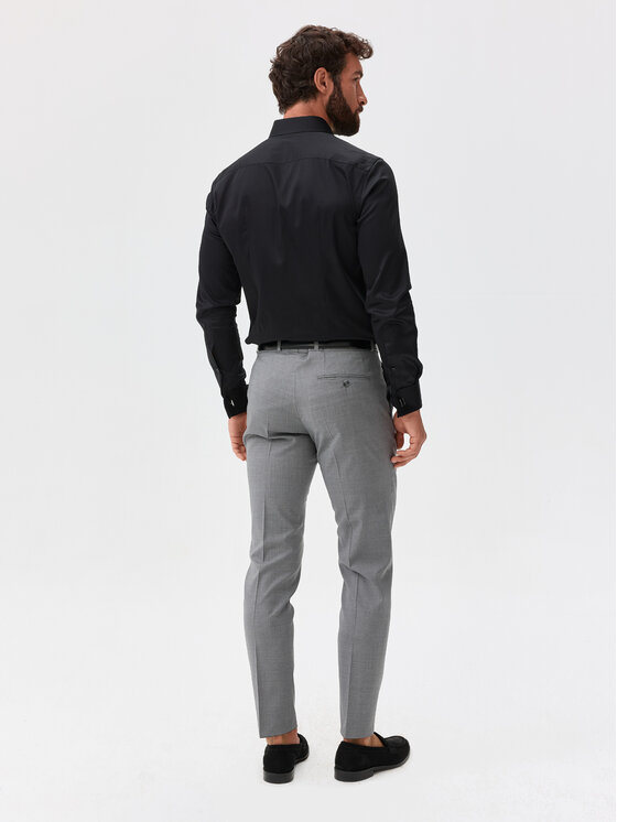 Evenemen Evenemen Koszula Punto S2. Saten Black Czarny Slim Fit