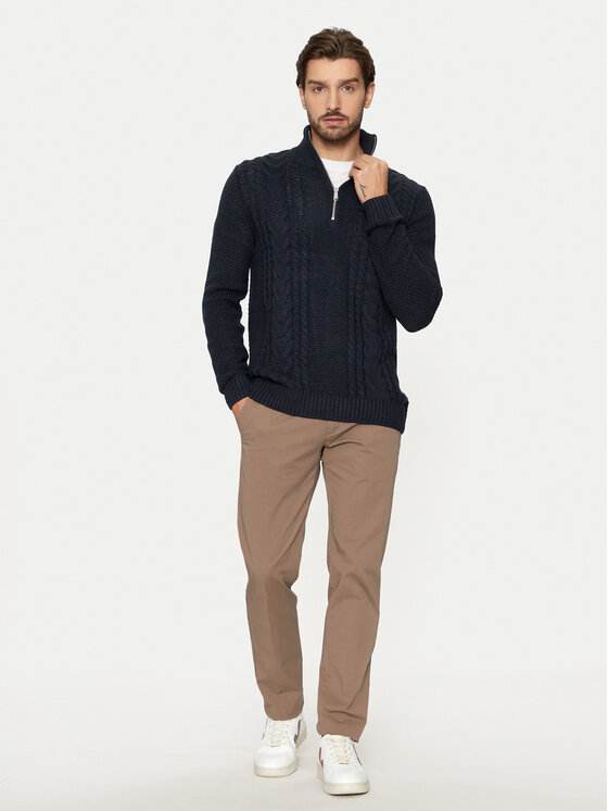 Jack & Jones Jack & Jones Sweter Craig 12260826 Granatowy Regular Fit