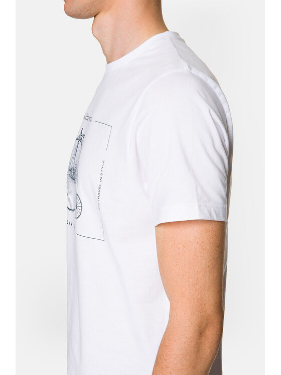 Lancerto Lancerto T-Shirt Leon TS073221000006 Biały Regular Fit