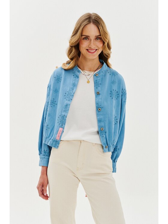 NAOKO NAOKO Bunda pro přechodné období Dreamy Denim Modrá Regular Fit