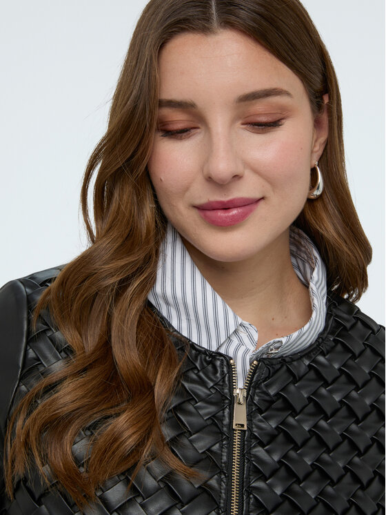 Fiorella Rubino Fiorella Rubino Kurtka z imitacji skóry R326T001300N033 Czarny Regular Fit