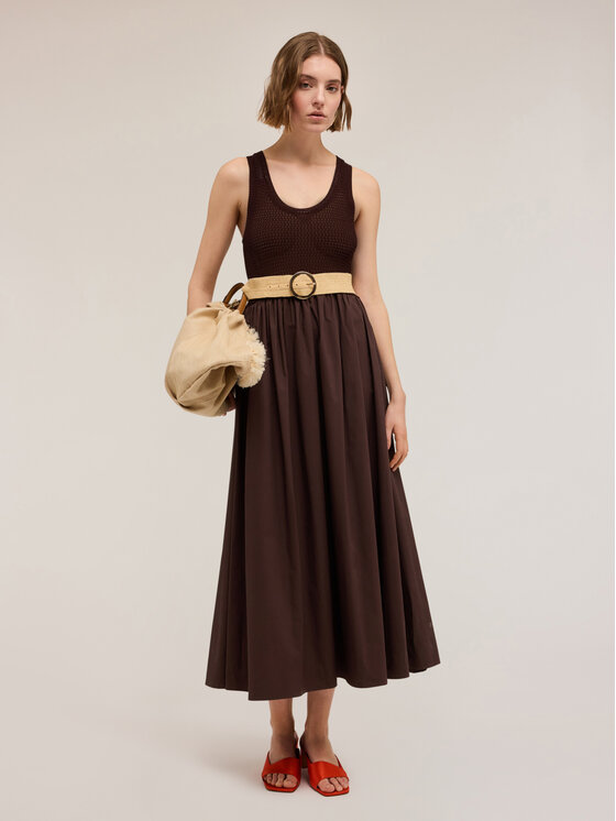 Motivi Motivi Abito da sera 7621W001402N022 Marrone Flare Fit