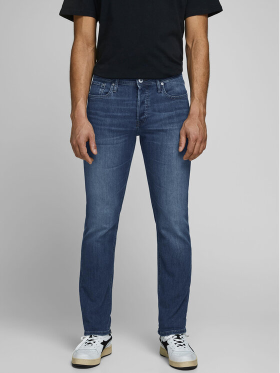 Jack&Jones Džinsi Glenn 12152347 Zils Slim Fit