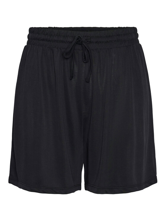 Pieces Pieces Šortky z materiálu Anora 17148783 Černá Regular Fit