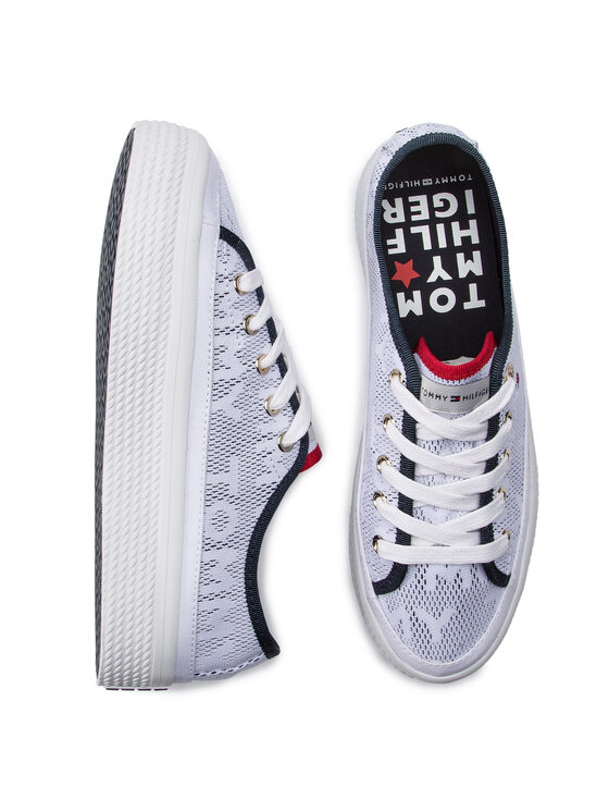 Tommy hilfiger jacquard flatform sneaker top