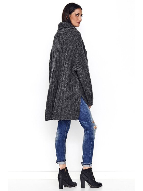 Numinou Numinou Sweter NU_S54 Szary Oversize