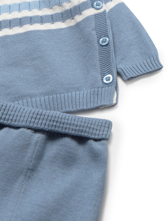 Mayoral Mayoral Set pulover și pantaloni din material textil 1505 Albastru Regular Fit