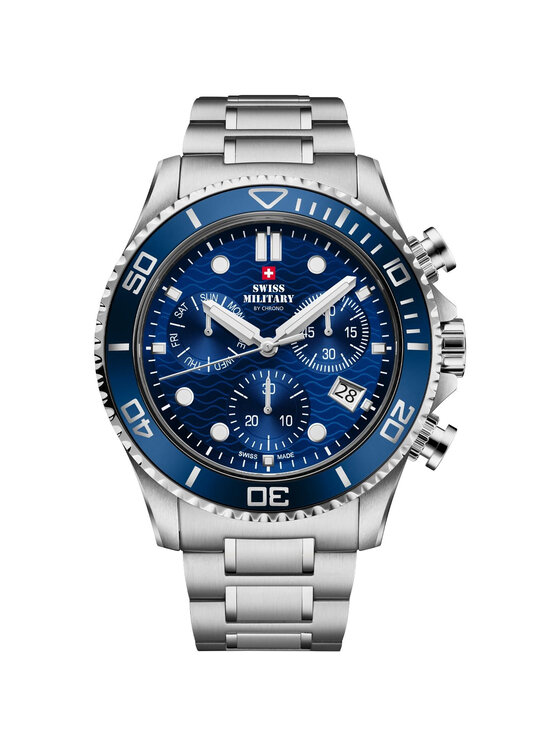 Swiss Military by Chrono Swiss Military by Chrono Zegarek SM34101.02 Srebrny