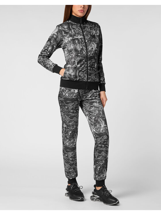 Plein Sport Plein Sport Komplet top i spodnie 14249 Czarny Regular Fit