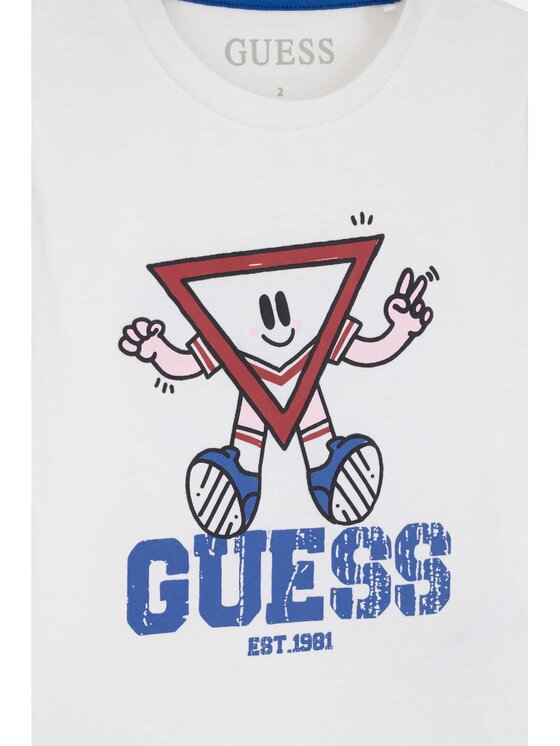 Guess Kids Guess Kids T-Shirt 183053 Biały Classic Fit
