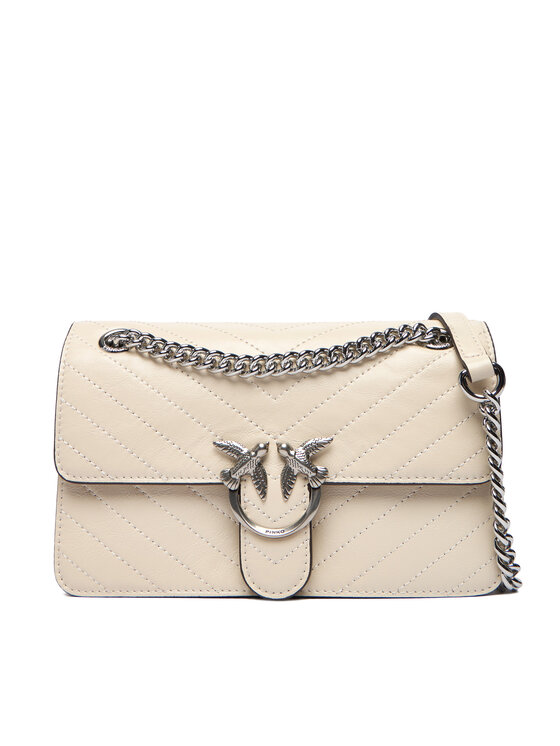PINKO Kabelka Love One Light Mini Al 25-26 PLTT 106173 A2JC Écru