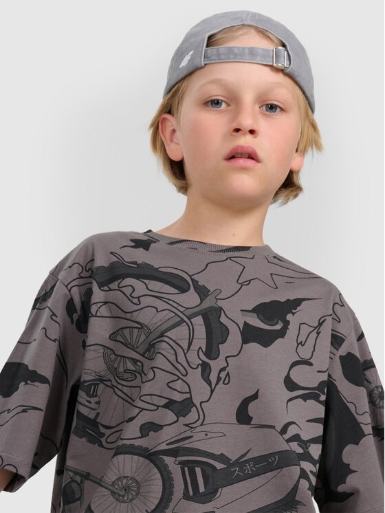4F 4F T-Shirt 4FJRAW25TTSHM3063-90A Kolorowy Oversize