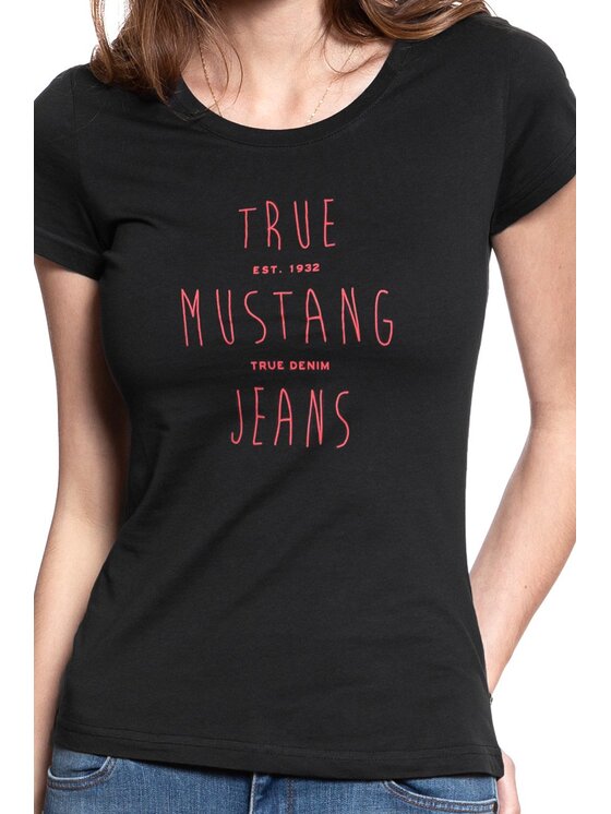 Mustang Mustang T-shirt ALEXIA C PRINT Nero Slim Fit