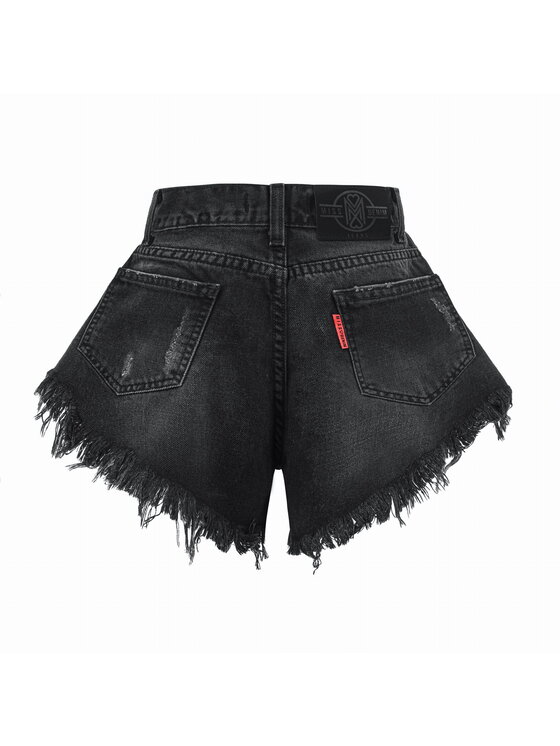 MissDenim MissDenim Džínové šortky Skorts Černá Regular Fit