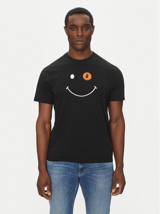 Save The Duck Save The Duck T-krekls DT1197M BESY20 Melns Regular Fit