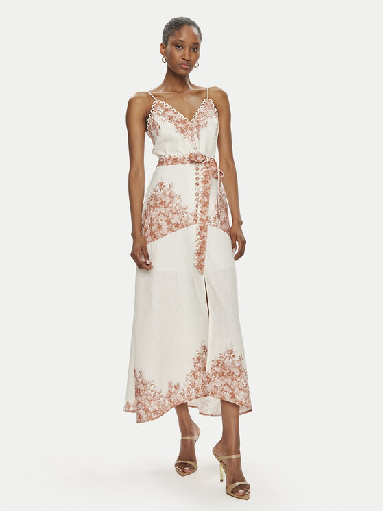 TWINSET TWINSET Sommerkleid 241TT2400 Écru Regular Fit