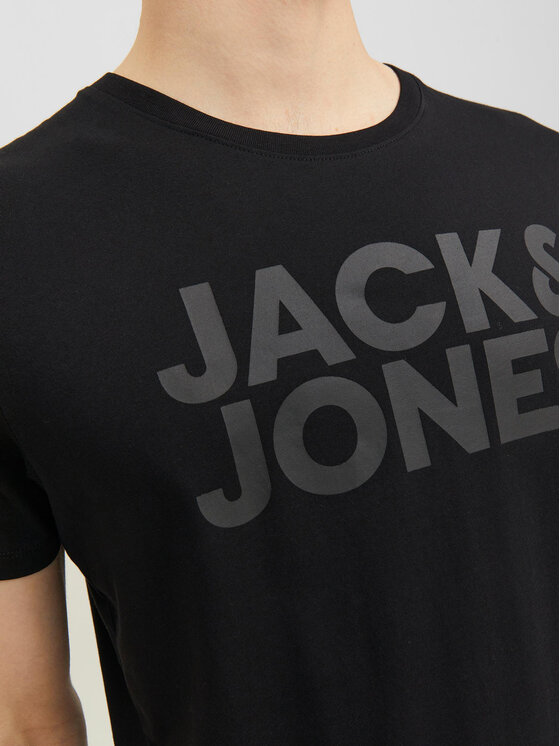 Jack & Jones Jack & Jones T-Shirt Corp 12151955 Czarny Standard Fit
