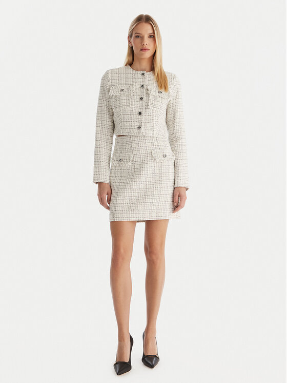 Guess Guess Prechodná bunda W5YN44 WHDB2 Biela Regular Fit