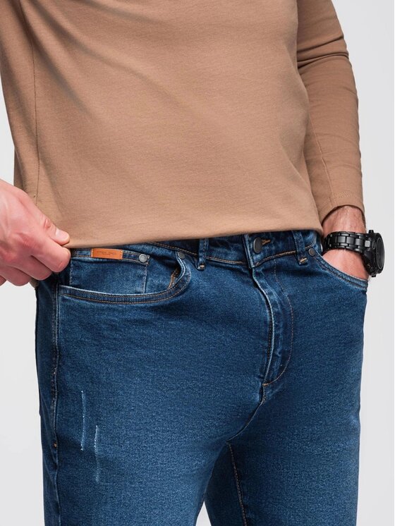 Ombre Ombre Jeansy OM-PADJ-0265 Niebieski Jogger Fit