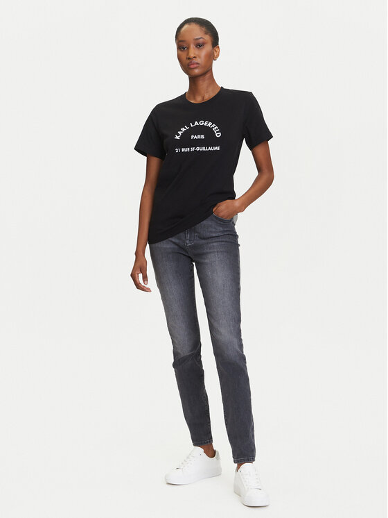 KARL LAGERFELD KARL LAGERFELD T-Shirt A3W17105 Czarny Regular Fit