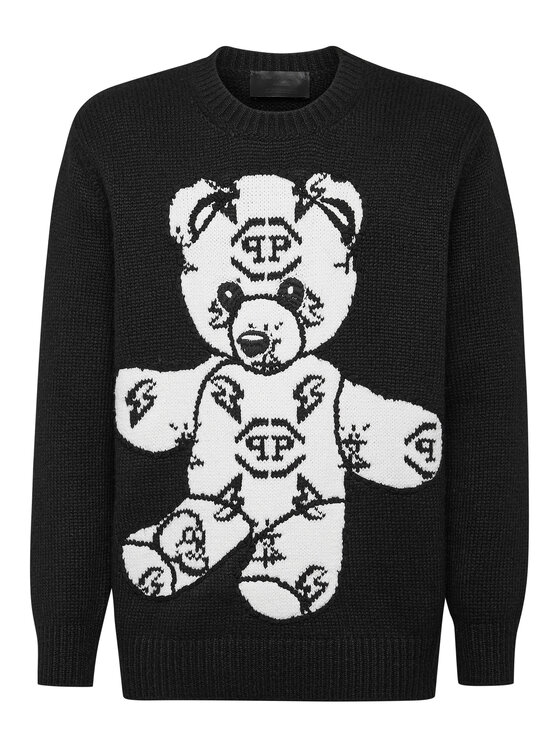 PHILIPP PLEIN PHILIPP PLEIN Longsleeve 673 Czarny Regular Fit