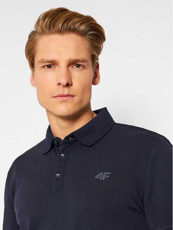4F 4F Polo NOSH4-TSM356 Granatowy Regular Fit