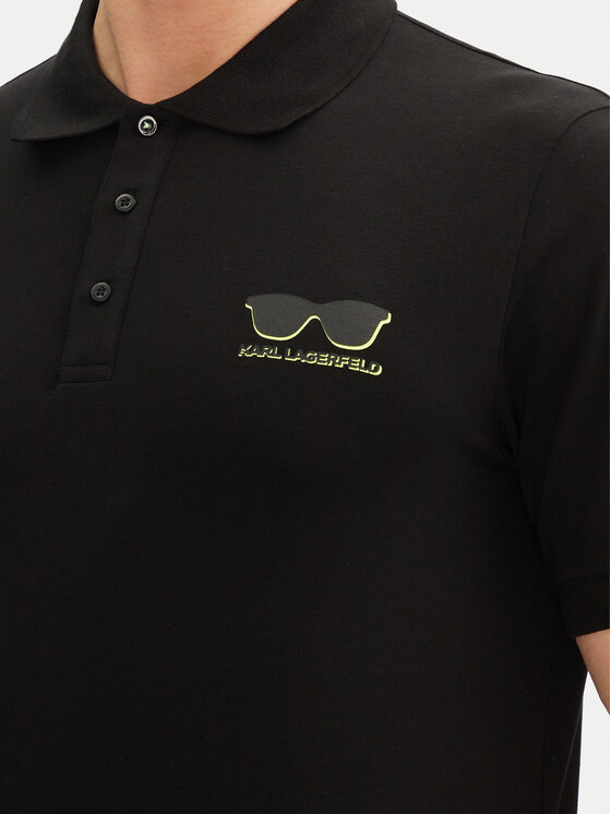 KARL LAGERFELD KARL LAGERFELD Polo 745400 552235 Czarny Slim Fit