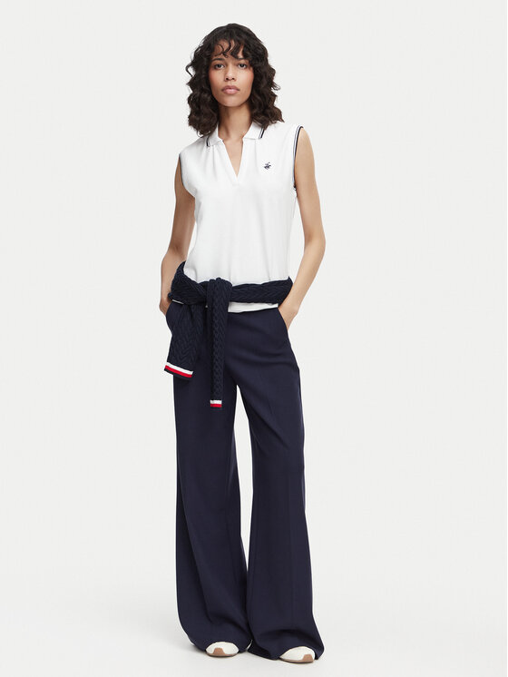 Beverly Hills Polo Club Beverly Hills Polo Club Polo P-SS26W-P0022 Biały Regular Fit