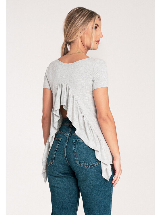 FIGL FIGL Blúzka M1051 Sivá Flared Fit