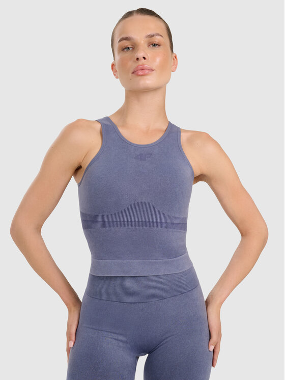4F 4F Koszulka techniczna YOGA Granatowy Authentic Slim Fit