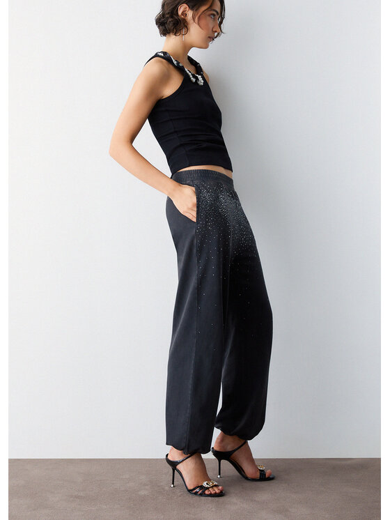 Liu Jo Liu Jo Pantaloni di tessuto TA6102JS008P9282 Nero Regular Fit