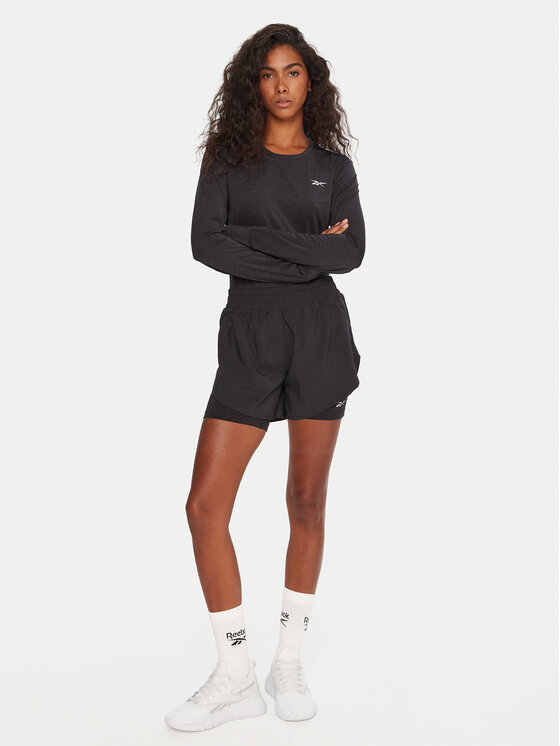 Reebok Reebok Αθλητικό σορτς RK25186CCW Μαύρο Slim Fit