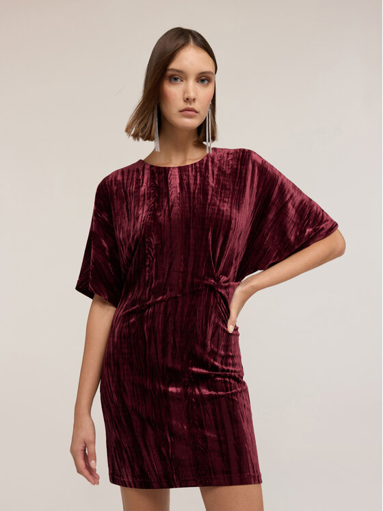 Motivi Motivi Vestito da giorno 7004W001530N036 Bordeaux Regular Fit