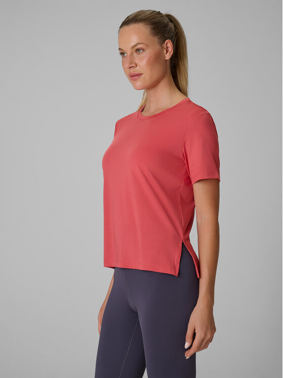 4F 4F Koszulka techniczna BASIC+ Koralowy Loose Fit
